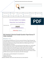 BIS Scientist B Electrical Sample Question Paper Bureau of Indian Standards