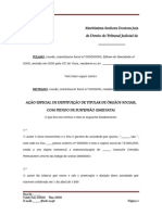 Ação Esp. Suspensão e Destituição Titular de Órgãos Sociais