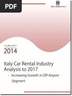 Automotive Industry: Italy Car Rental Industry Research Report