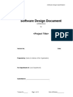 Software Design Document Guidelines