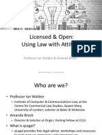 Friday Lunchtime Lecture: A Licence To Open - Using Law With Attitude