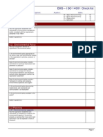 Internal Audit Checklist ISO 14001