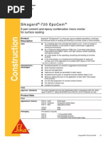 Sikagard - 720 Epocem: 3-Part Cement and Epoxy Combination Micro Mortar For Surface Sealing