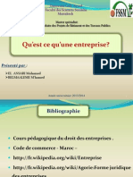 Exposé de Droit - Définition D'entreprise