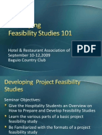 Developing Feasibility Studies - Notes