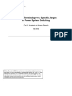 Generic Terminology vs. Specific Jargon in Power System Switching