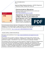 Assessment of Oral Communication