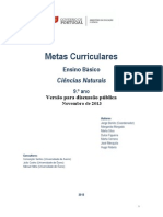 Metas Curriculares Ciencias Naturais 9 Ano