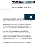 Lukács y Los Manuscritos Económico-Filosóficos de 1844 de Karl Marx