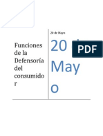 Funciones de La Defensoría Del Consumidor