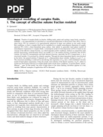 Rheological Modelling of Complex Fluids. I. The Concept of Effective Volume Fraction Revisited