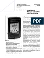 Type MMCO Microprocessor Time Overcurrent Relay: Application