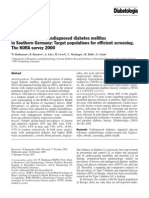 High Prevalence of Undiagnosed Diabetes Mellitus in Southern Germany: Target Populations For Efficient Screening. The KORA Survey 2000