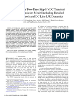 Validation of A Two-Time Step HVDC Transient Stability Simulation Model Including Detailed HVDC Controls and DC Line L/R Dynamics