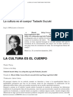 La Cultura Es El Cuerpo - Tadashi Suzuki - Gabriel Galvis