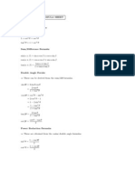 Trig Formula Sheet