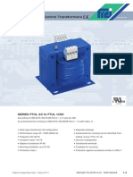 Single-Phase Control Transformers: Series Ftul 24 To Ftul 1450