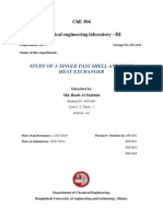 Study of A Single Pass Shell and Tube Heat Exchanger