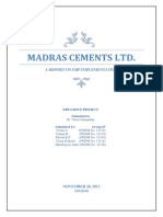 Madras Cements - Final Report - Group IV