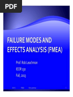 Failure Modes and Effects Analysis (FMEA)