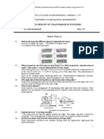 Me 2352 Design of Transmission Systems: III Year Mechanical