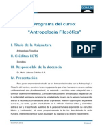 Programa Antropologia Filosofica