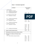 Revision 2 - Investment Appraisal: Topics List