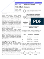 Critical Path Analysis: 2008 Spec. Issue 2 Sept. 2009