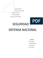 Seguridad y Defensa Nacional