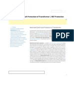 Restricted Earth Fault Protection of Transformer - REF Protection