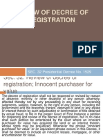 Review of Decree of Registration