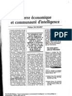 Guerre Économique Et Communauté D'intelligence