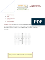 Coordinate Geometry - SAT 2 Mathematics Level 1 - Tutorial and Worksheet
