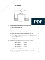 Redox Review - IB-Short Questions