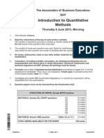 Introduction To Quantitative Methods: The Association of Business Executives QCF