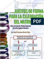 Requisitos de Forma para La Celebración Del Matrimonio