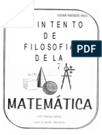 Filosofia de La Matematica