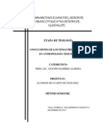 Conclusiones 4to de Teología