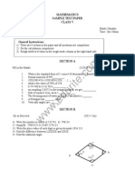 Class 5 Cbse Maths Sample Paper Model 1 