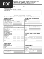 (See QW-200.2, Section IX, ASME Boiler and Pressure Vessel Code) Record of The Actual Conditions Used To Weld Test Coupon