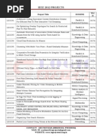 Ieee 2012 Projects: S.NO. Project Title Domine TEC H