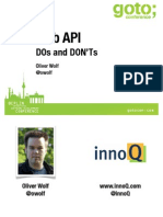 Web Api: Dos and Don'Ts