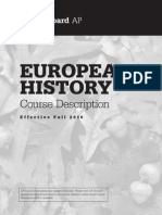 AP European History Course Description