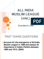 Presentation On All IndiaMuslim League