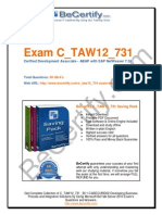 Exam C - Taw12 - 731: Certfied Development Associate - Abap With Sap Netweaver 7.31