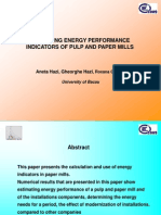 Estimating Energy Performance Indicators of Pulp and Paper Mills