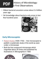 A Brief History of Microbiology: The First Observations