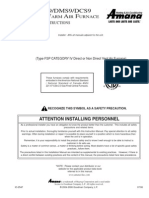 AMANA ACS9 Installation Instructions