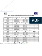 2009 EKS-VITA Training Schedule