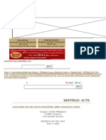 Republic Acts: Click Here For The Latest Philippine Laws, Statutes & Codes